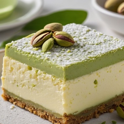 Elegant Pistachio Delight Cheesecake Bars