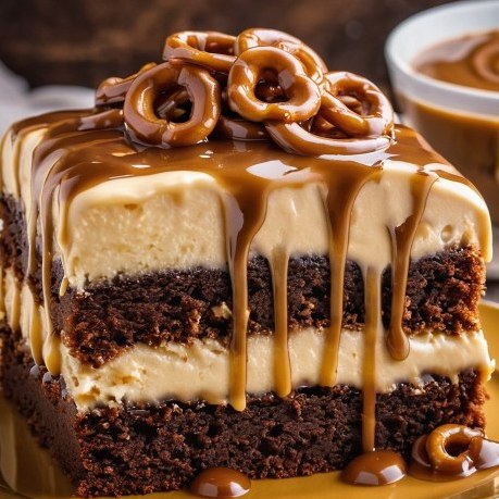 Luxurious Salted Caramel Cream Cake