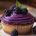 Blackberry Lavender Cheesecake Cupcakes