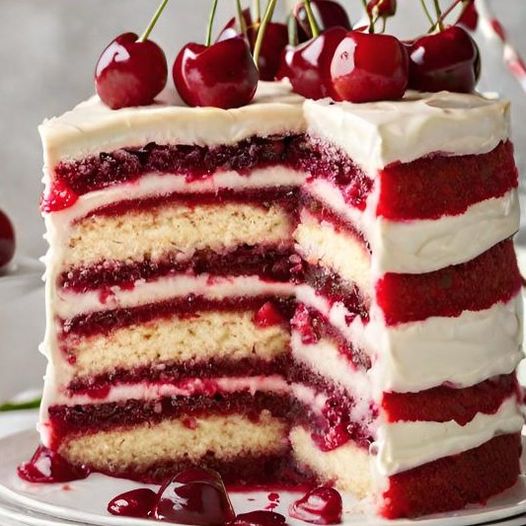 Homemade Cherry Lemonade Cake